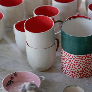 Tasse en céramique – Intérieur coloré